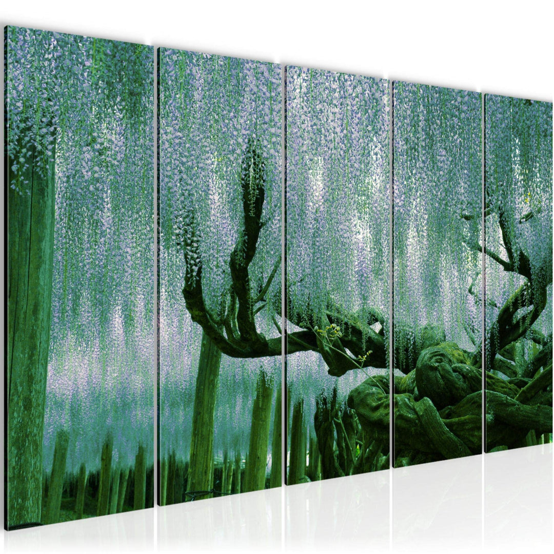 Runa Art Bild Wald Landschaft Wandbilder auf Vlies Leinwand 5 Teilig Wanddekoration Schlafzimmer Woh