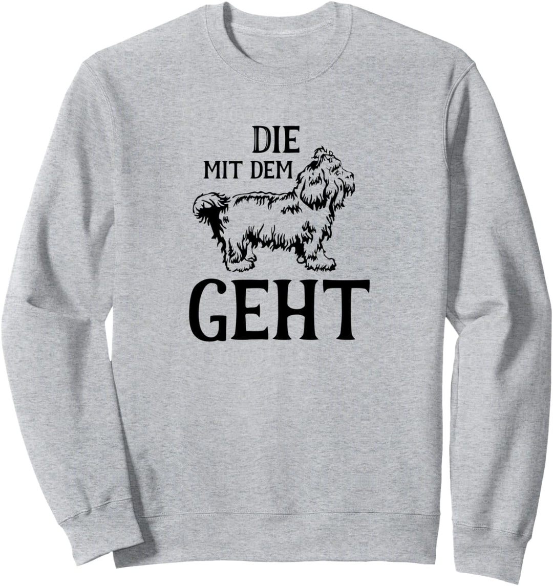 Die mit dem Bolonka Zwetna geht, Hund Sweatshirt