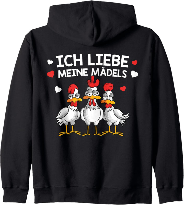 Hühner Ich Liebe Meine Mädels Landwirtin Landwirt Huhn Kapuzenjacke