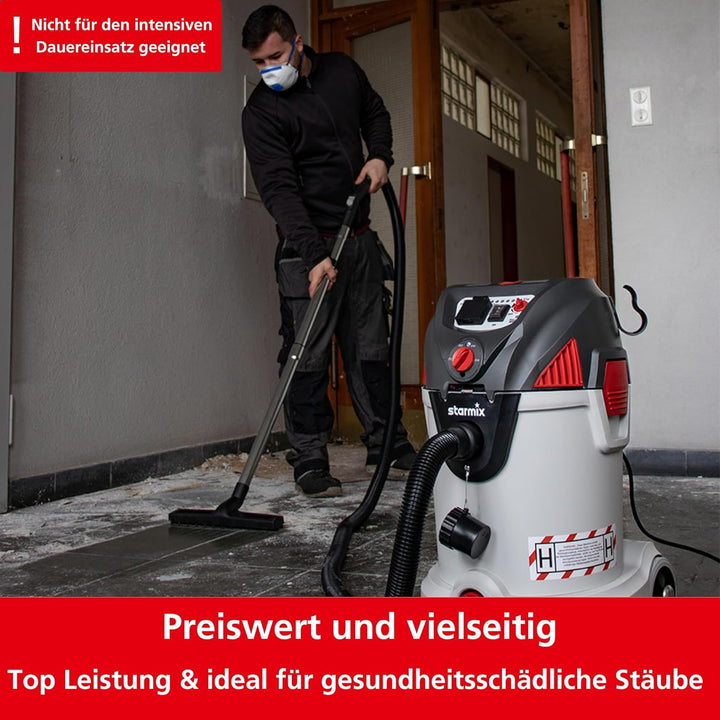Starmix Nass-Trockensauger Energetic APDH-1430 (Sauger mit max. 1.400 Watt, 220 mbar, 30-l-Behälter,