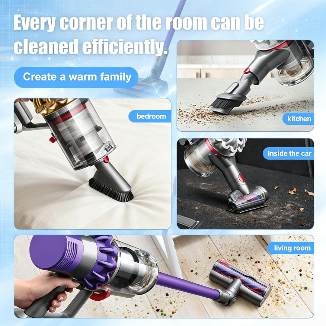 Powtree V6 Akku für Dyson, Ersatzakku für Dyson V6 DC62 mit LCD-Bildschirm | Kompatibel mit SV03 DC5