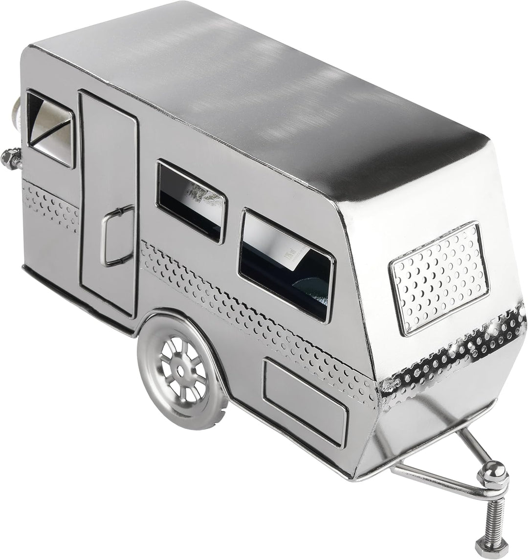 BRUBAKER Weinflaschenhalter Wohnwagen - Metall Flaschenhalter Camping - Wein Geschenk für Camper - F