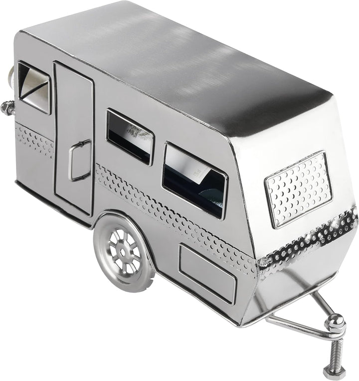 BRUBAKER Weinflaschenhalter Wohnwagen - Metall Flaschenhalter Camping - Wein Geschenk für Camper - F