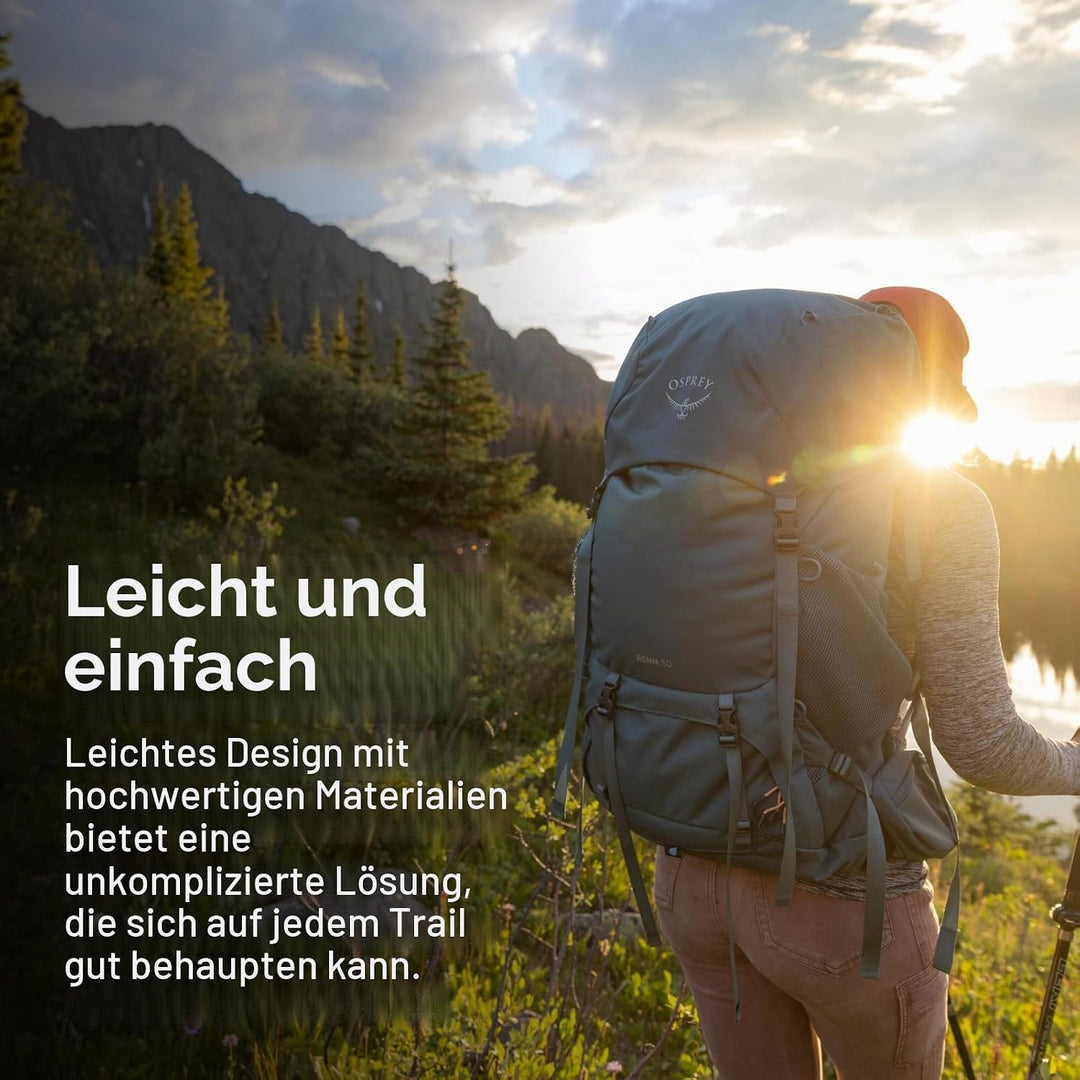 Osprey Renn Unisex Rucksack Dark Charcoal/Gray Wolf O/S - Fassungsvermögen 50L, Dark Charcoal/Gray W