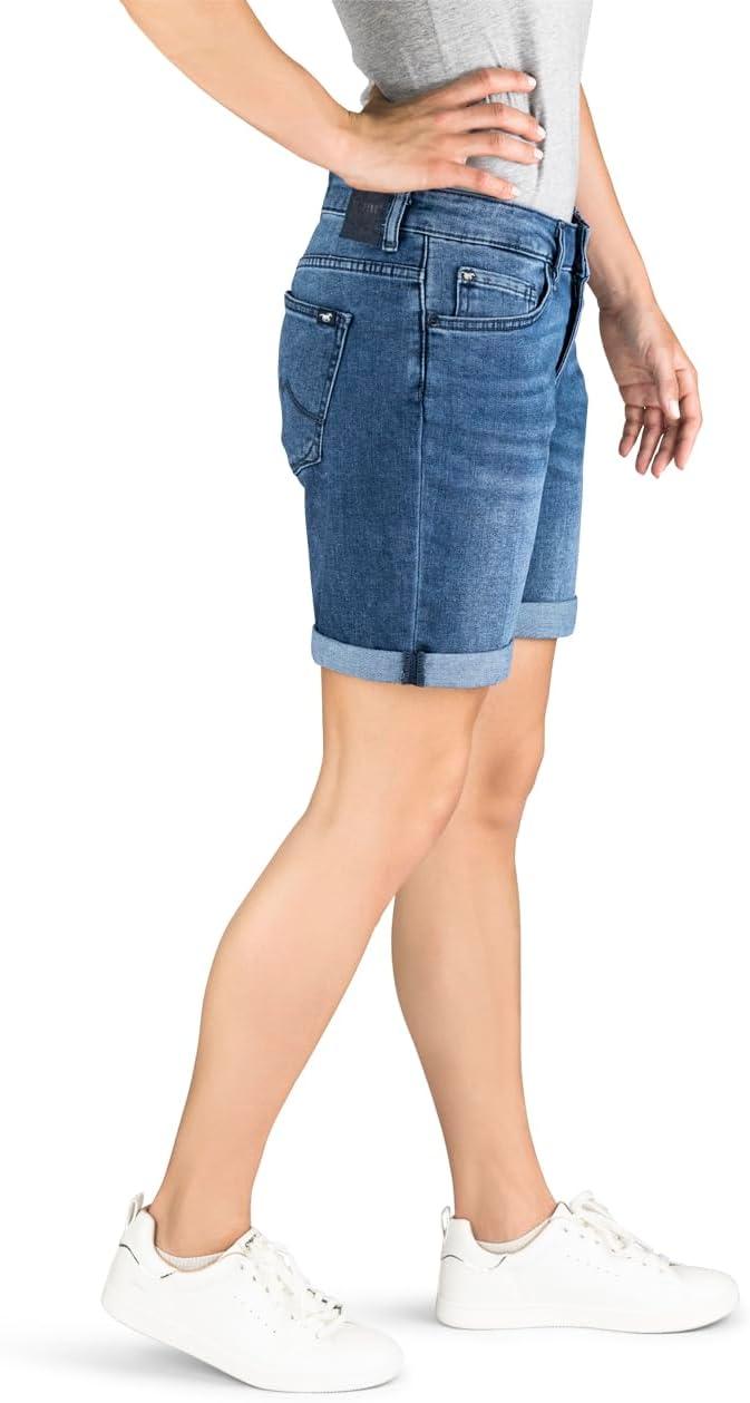 MUSTANG Damen Shorts Bermuda Kurze Jeans Hose Regular Jeansshorts Hotpants Basic Denim Stretch Baumw