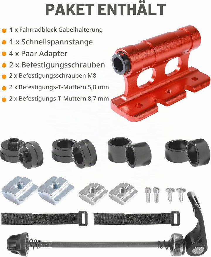 Flaconi Fhrrad Gabelhalterung,Fahrradgabelhalterung Fahrradblock,Fahrrad Gabelhalterung mit Schnells