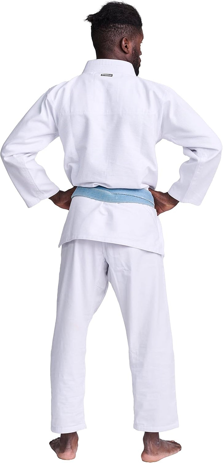IPPONGEAR BJJ Brazilian Jiu Jitsu Einsteiger Anzug inkl weissem Gürtel [Pearl-Weave Material I 350gr
