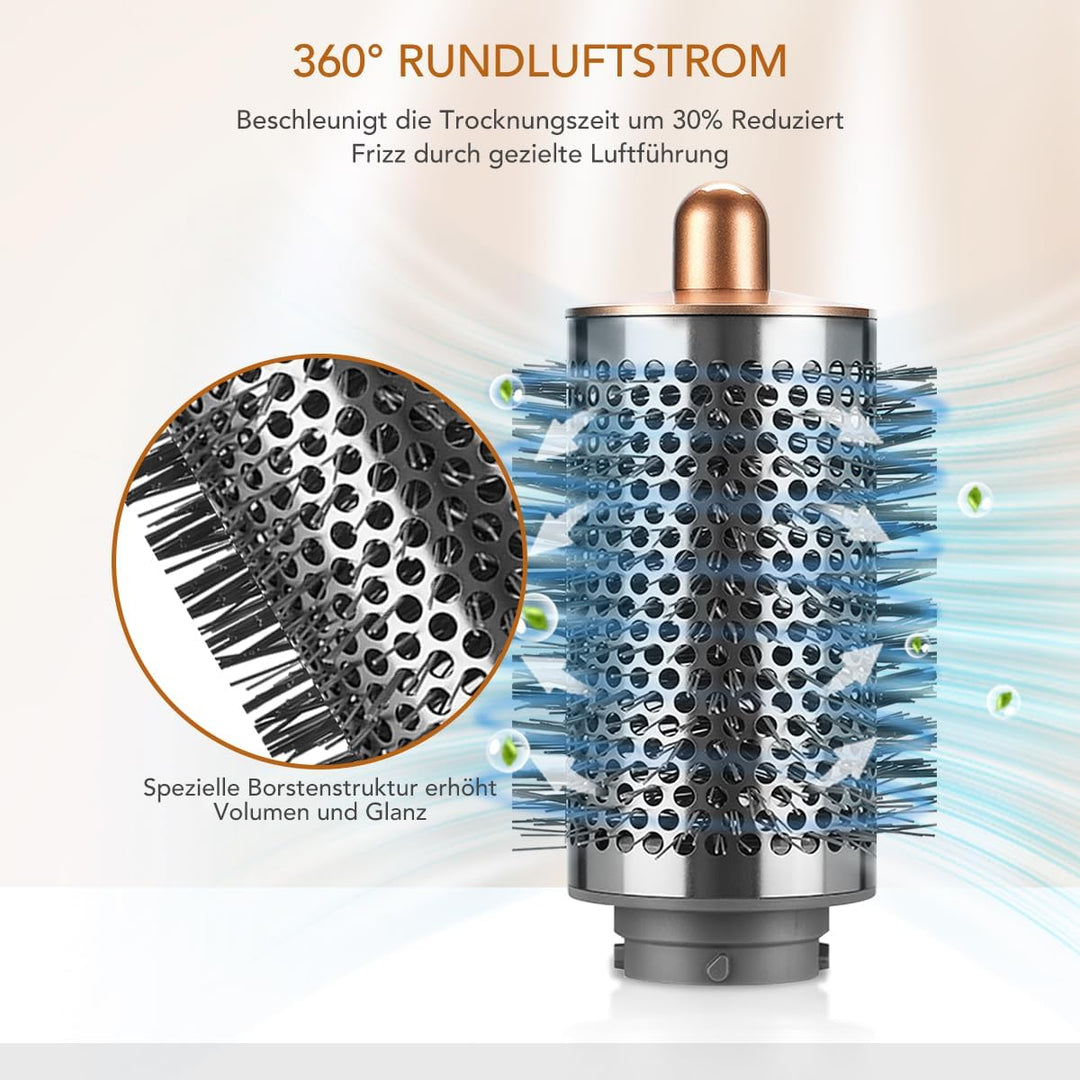 Grosse runde Volumenbürste-Aufsatz für Dyson Airwrap, Mit langen, feinen Borsten, um dem Haar Form u
