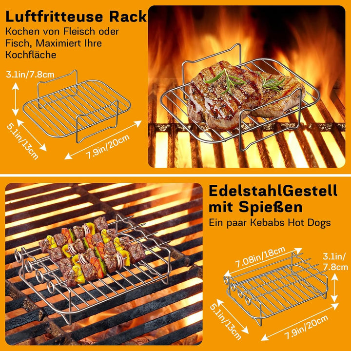 Heissluftfritteuse Zubehör - Airfryer Zubehör für Ninja Foodi AF400EU AF300EU 9.5L Und anderen Dual