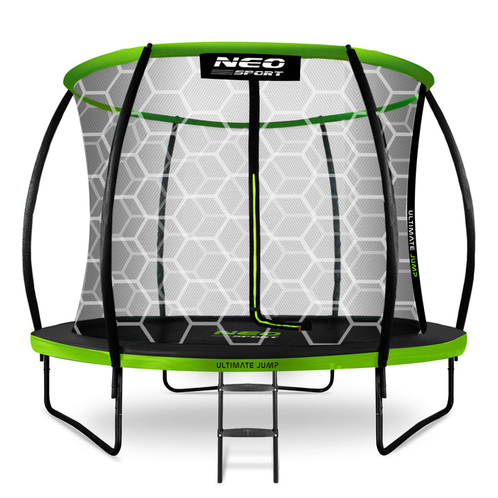 Neo-Sport Trampolin Outdoor Kinder Gartentrampolin Sicherheitsnetz Innen Leiter Gepolsterte Stangen