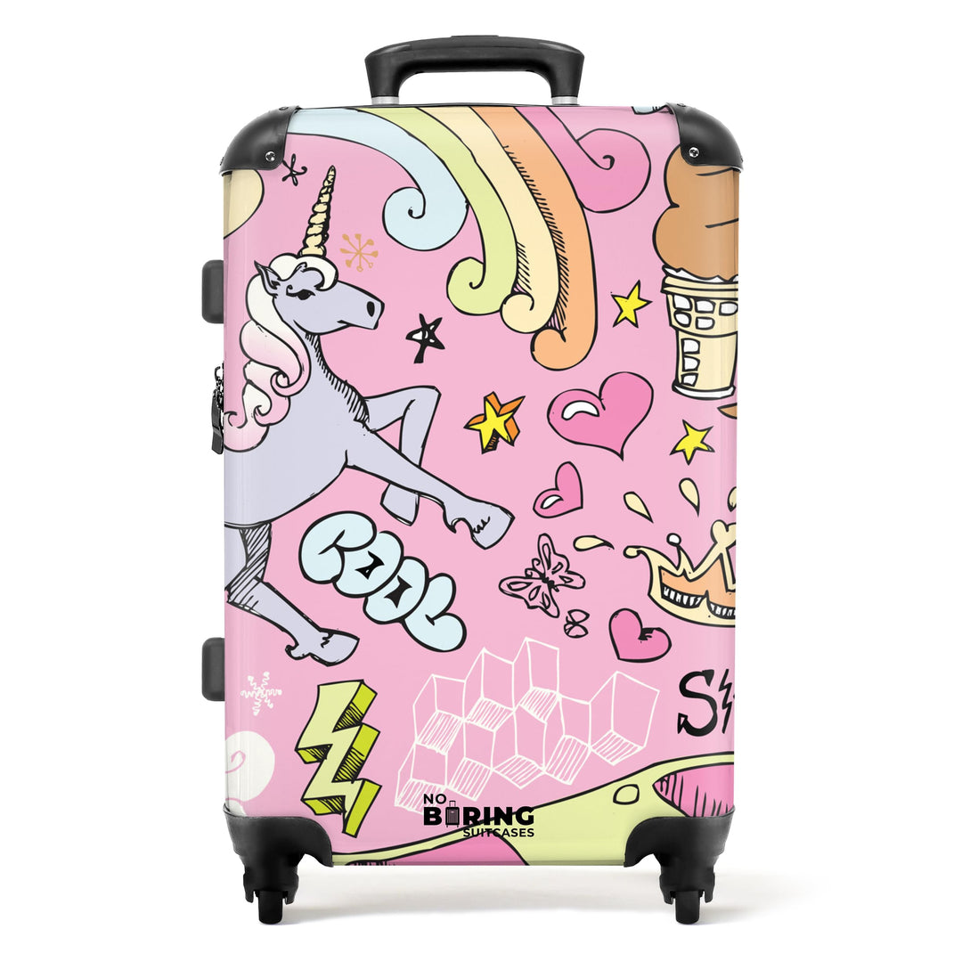 NoBoringSuitcases.com® Reisekoffer Koffer Mädchen Gepäckkoffer Cabin Bag Suitcases Geschenk - Kinder