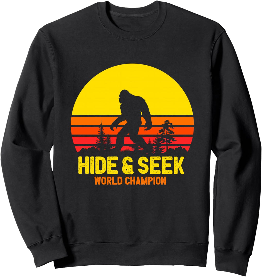 Sasquatch Funny Bigfoot Hide & Seek Weltmeister Sweatshirt