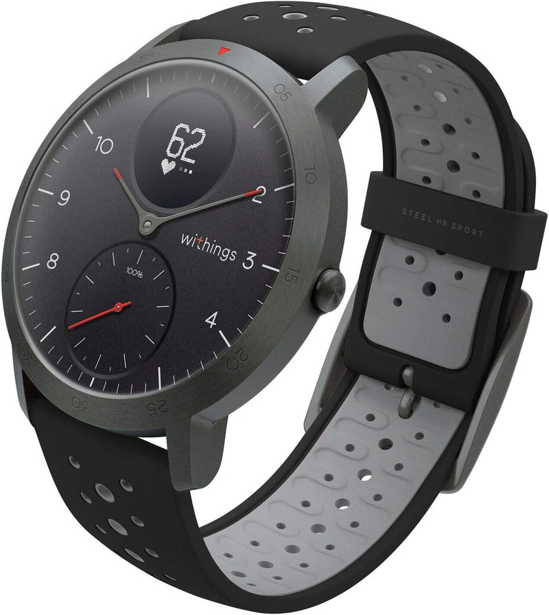 Withings Steel HR Sport - Multisport Hybrid Smartwatch, Connected GPS, Herzfrequenz, Fitnessniveau v