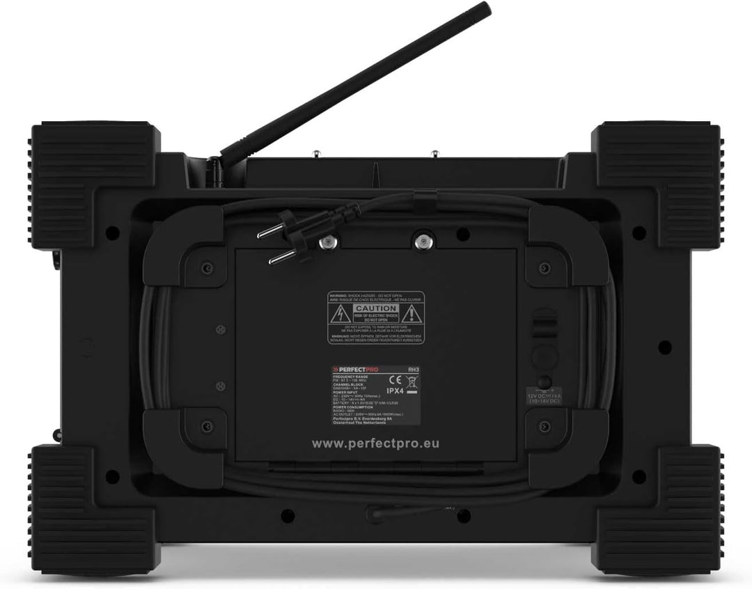 PerfectPro Baustellenradio ROCKHART, DAB+ und UKW-Empfang, Bluetooth, AUX und USB-Eingang, Inklusive
