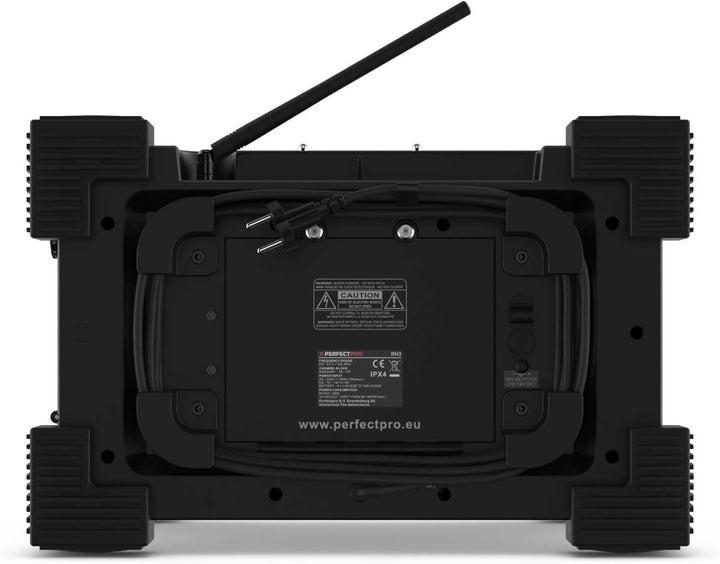 PerfectPro Baustellenradio ROCKHART, DAB+ und UKW-Empfang, Bluetooth, AUX und USB-Eingang, Inklusive