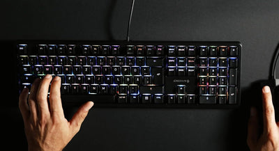 CHERRY G80-3000N RGB, mechanische Gaming-Tastatur mit RGB-Beleuchtung, Britisches Layout (QWERTY), k