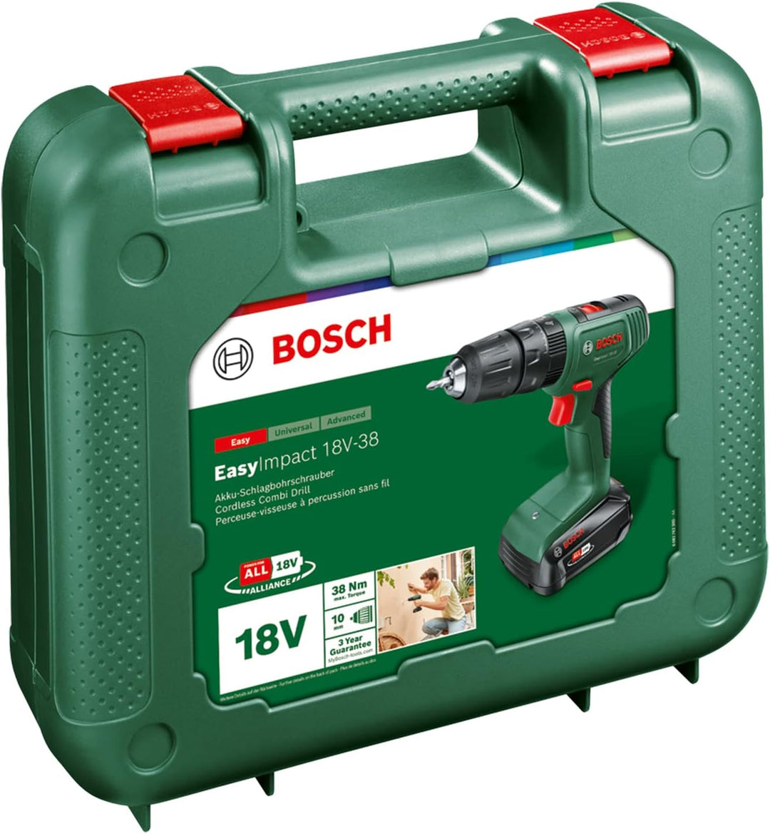 Bosch Akku Schlagbohrschrauber EasyImpact 18V-38 (1x Akku 2,5 Ah; 18 Volt System; im Koffer)