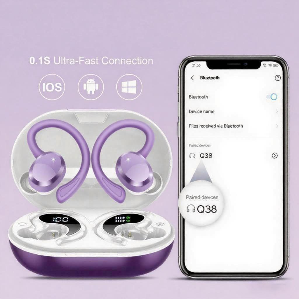Bluetooth Kopfhörer In Ear, Kopfhörer Kabellos Bluetooth 5.4 mit 4 ENC Noise Cancelling Mic, 68 std
