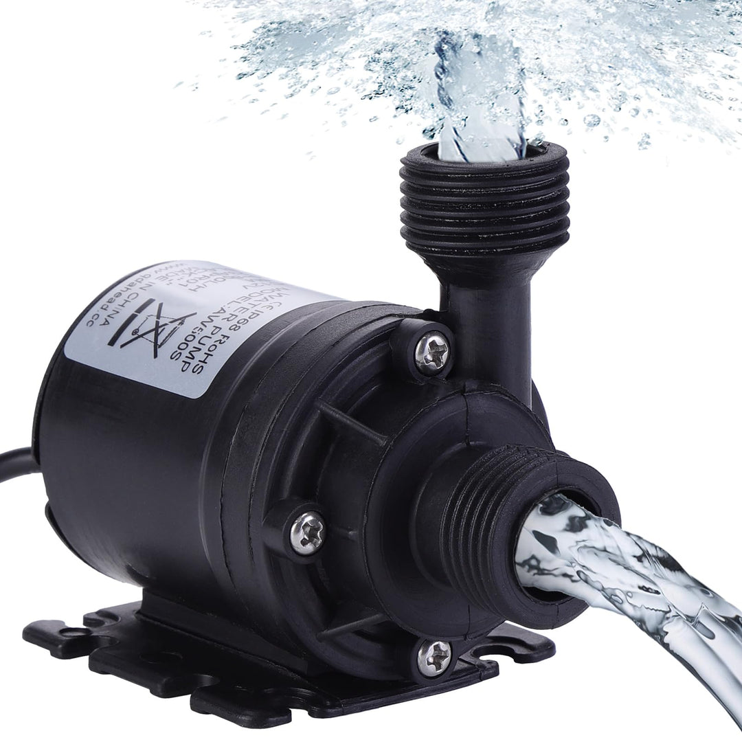 HSEAMALL Brushless Tauch Mini Wasserpumpe DC 12 V Amphibienpumpe 800L / H 5 Mt für Gartenteich Aquar