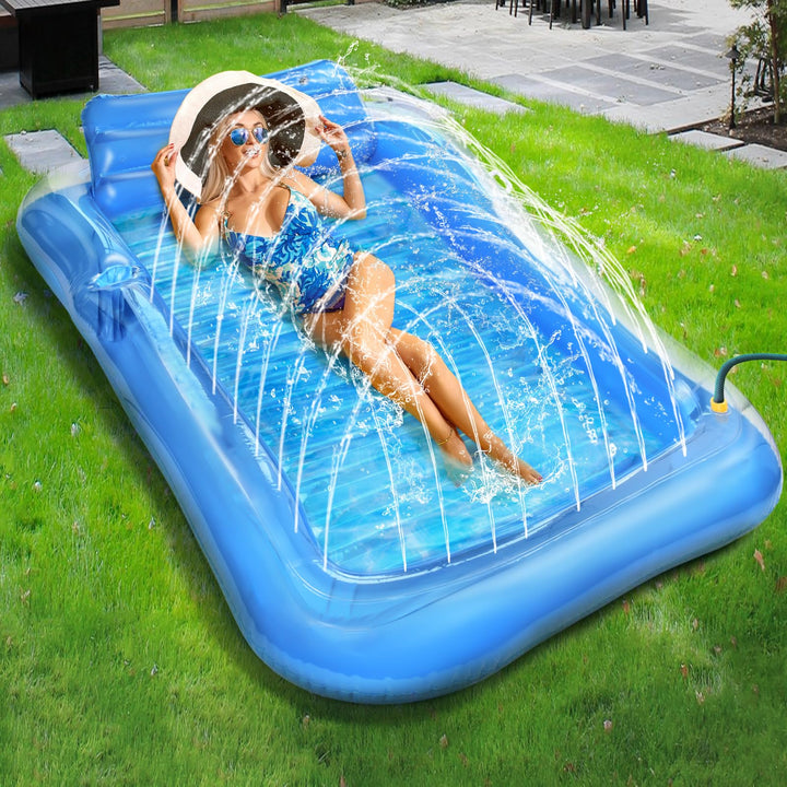 JONRRYIN Luftmatratze Pool für Erwachsene, Tanning Pool Aufblasbare Schwimmmatratze mit Eingebautem