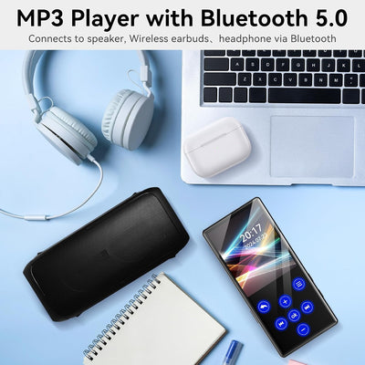 Gueray 128GB MP3 Player mit Bluetooth 5.0 Tragbarer MP3 Player Digitaler Musikspieler mit HiFi Sound