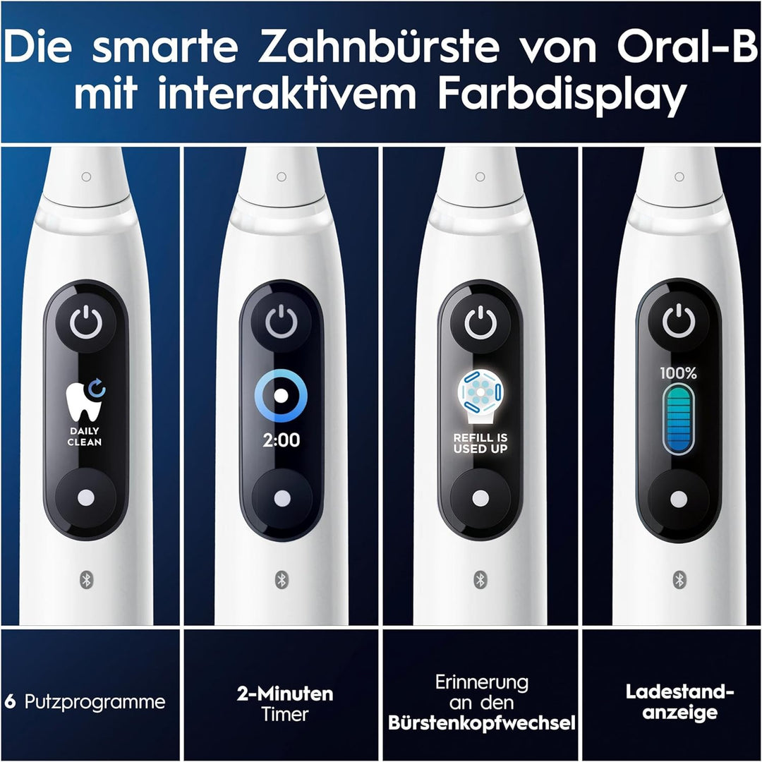 Oral-B iO Series 8 Elektrische Zahnbürste/Electric Toothbrush, 2 Aufsteckbürsten, 6 Putzmodi für Zah