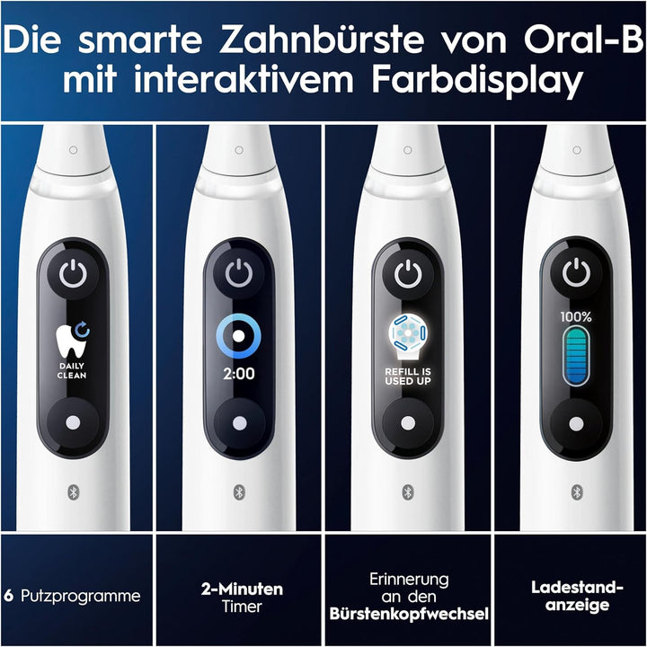 Oral-B iO Series 8 Elektrische Zahnbürste/Electric Toothbrush, 2 Aufsteckbürsten, 6 Putzmodi für Zah