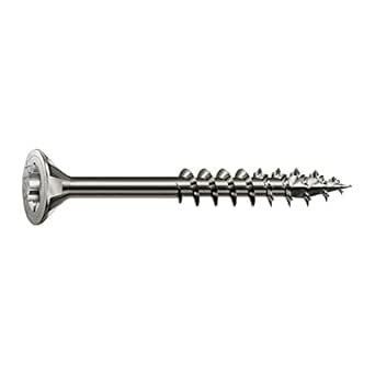SPAX Universalschraube, 5 x 60 mm, 90 Stück, Teilgewinde, Senkkopf, T-STAR plus T20, 4CUT, Edelstahl