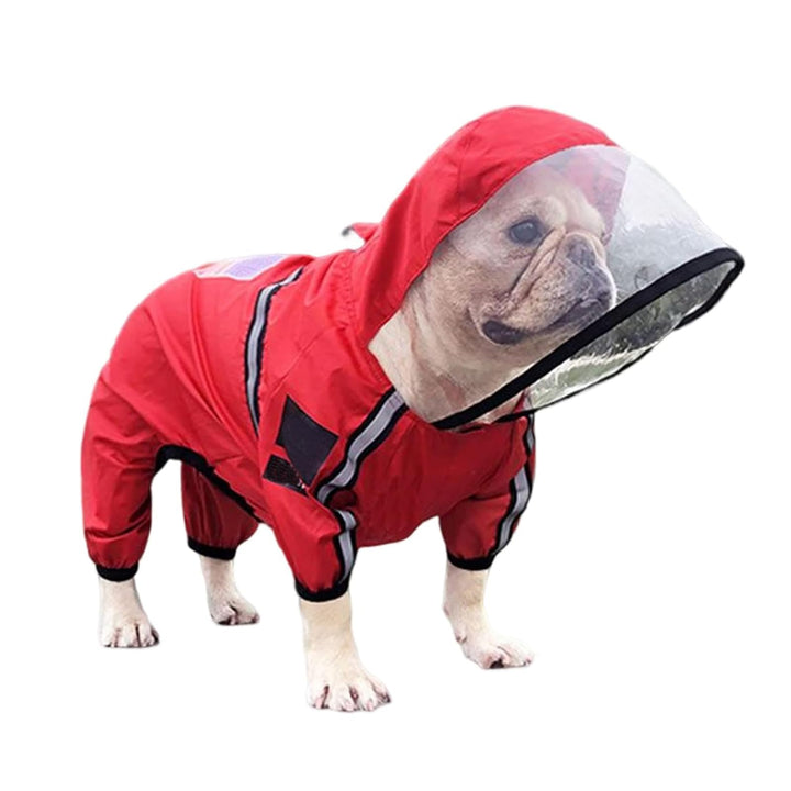 PETCUTE Hunderegenmantel,Wasserdichter Hund Regenmantel mit Kapuze,Wasserdicht Hund Regenjacke mit R