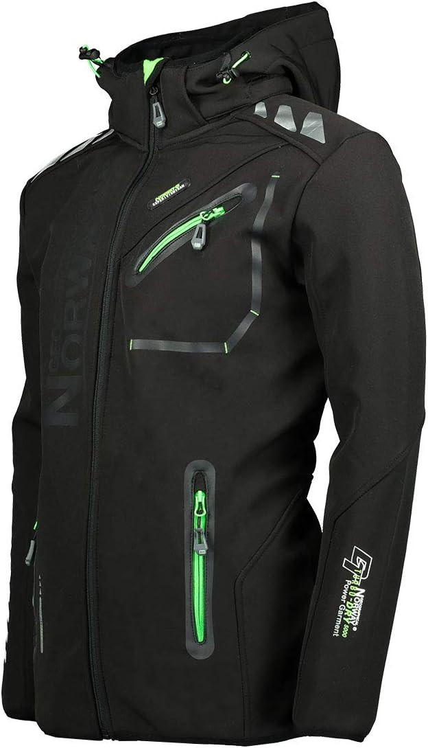 Geographical Norway Royaute Men - Kapuzen-Softshelljacke Mann Wasserdicht - Outdoor Mantel Tactical