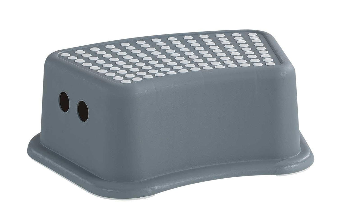 Tritthocker Fusshocker | Kunststoff | Grau | B 36 cm x H 13 cm x T 24 cm