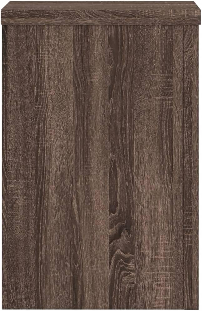Pflanzenständer, 2 Stück, braunes Eichenholz, 25 x 25 x 35 cm, hochfestes Hohlregal, das mit Sand un