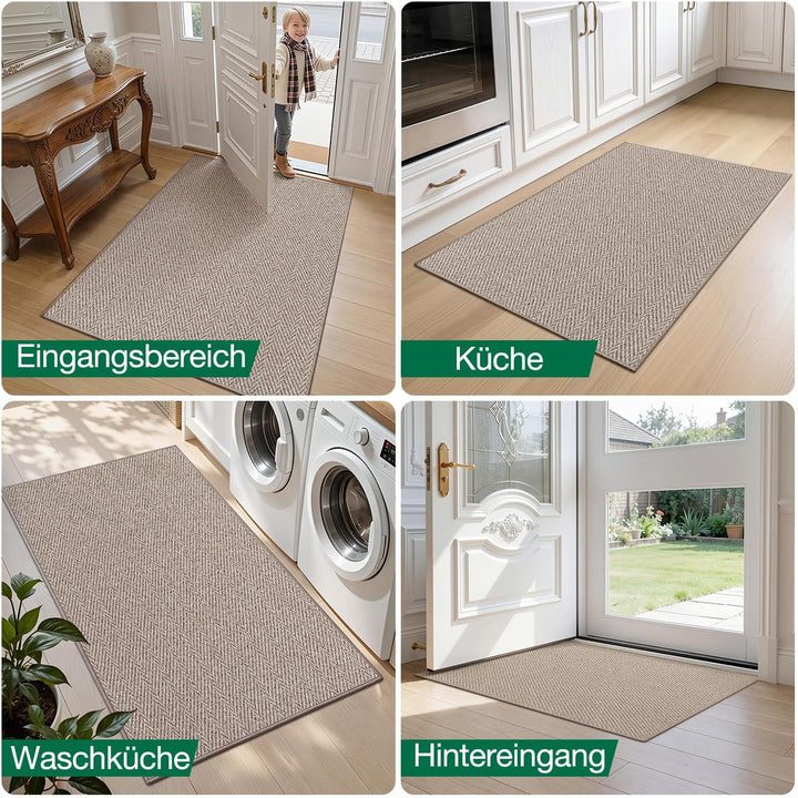 LUMI Extra Dünne Fussmatte Innen 120x180 cm, Eingangsmatte, Deep Beige Deep Beige 120 x 180 cm, Deep