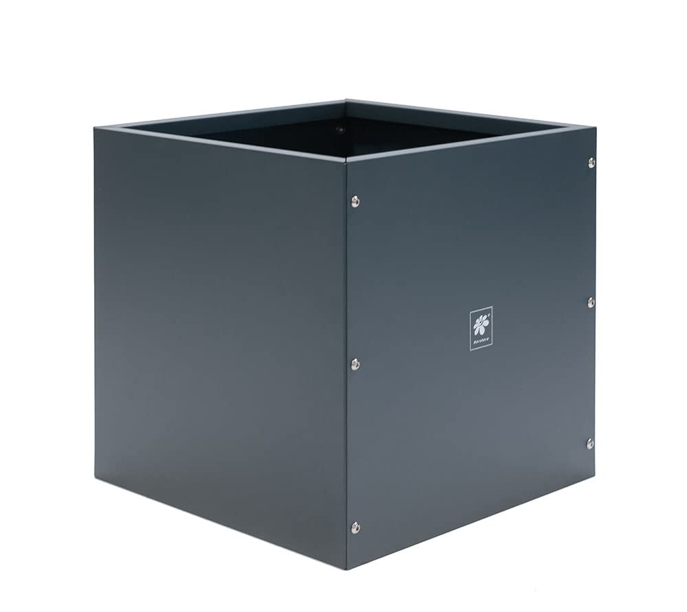 herstera Garden Metall Pflanzkübel Cube | Anthrazit | 50x50x50 cm Mehrfarbig 50x50x50 cm, Mehrfarbig