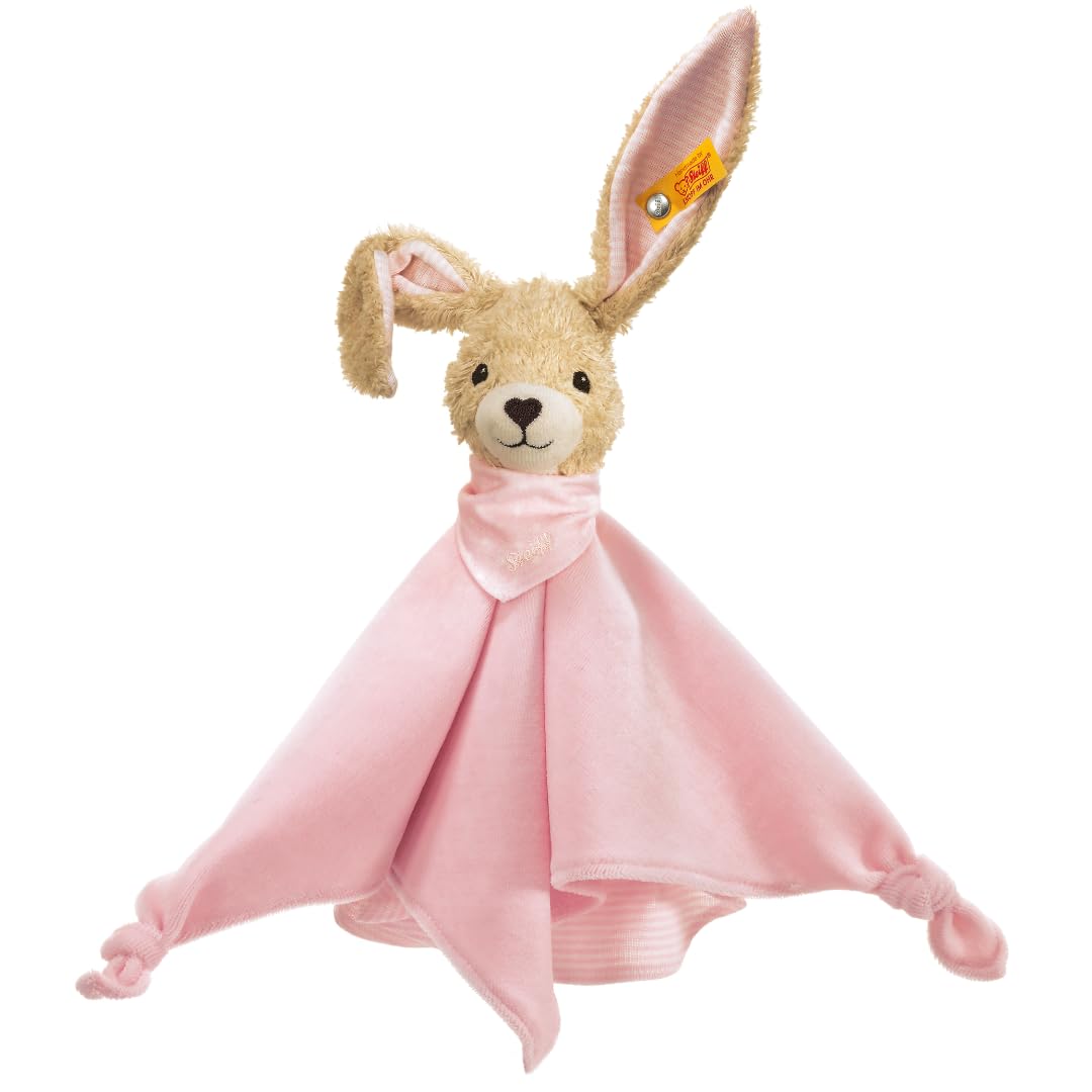 Steiff 237546 Hoppel Schmusetuch 28 rosa Hase, Medium, Rosa