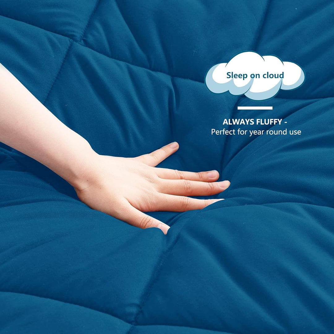 WAVVE Bettdecke 200x200 cm Ganzjahresdecke 4 Jahreszeiten, Steppdecke 300gsm Mikrofaser 200x200cm, S