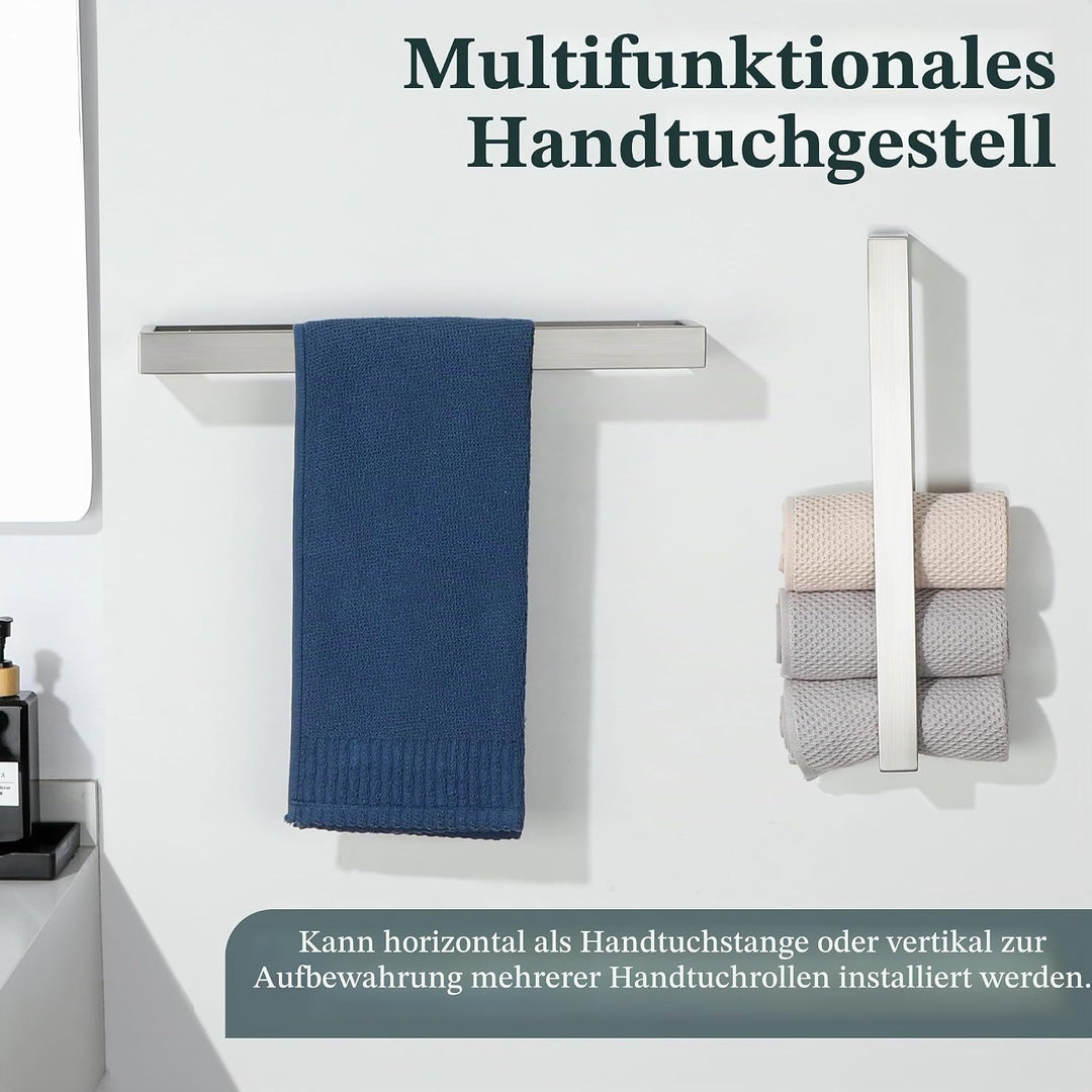 SAYAYO Handtuchhalter ohne Bohren Oder mit Bohren 40cm Handtuchhalter Gebürstet SUS304 Edelstahl Han