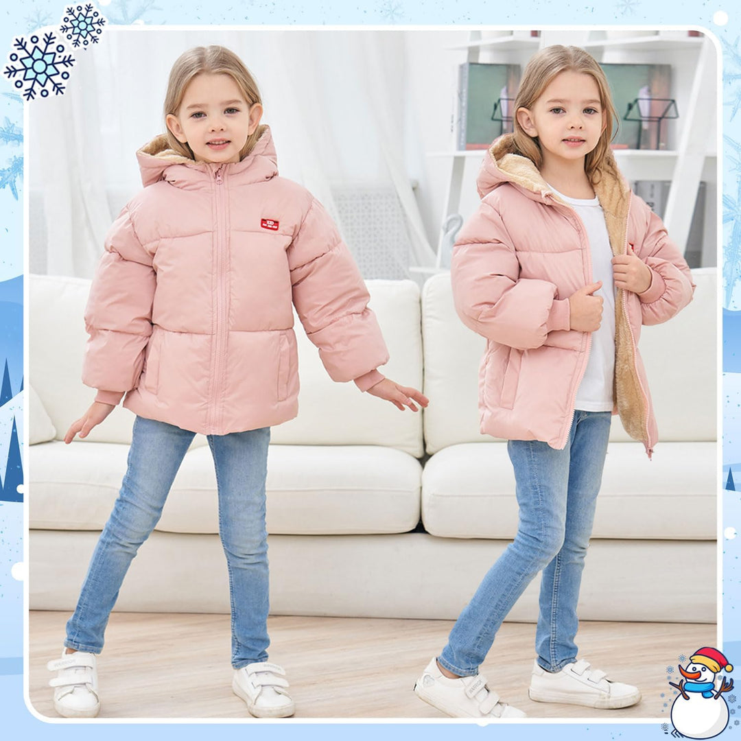 kids4ever Baby Winter Jacke Mantel Reissverschluss Kapuzenjacke Winddicht Warm Fleece Oberbekleidung