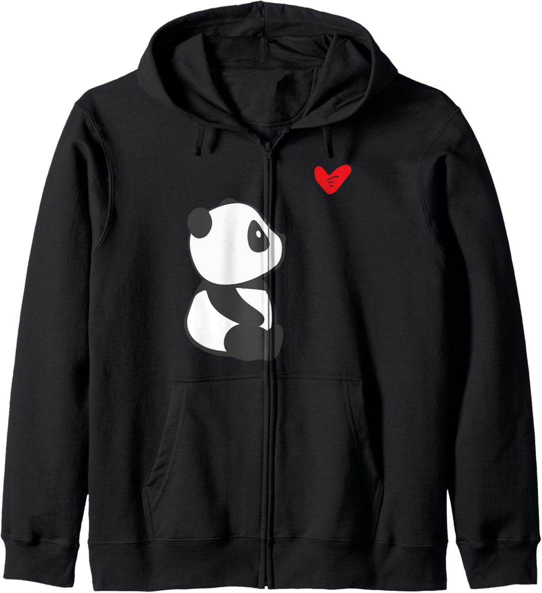 Panda Mit Herz - Lustiges Pandabär Panda Kostüm Kapuzenjacke