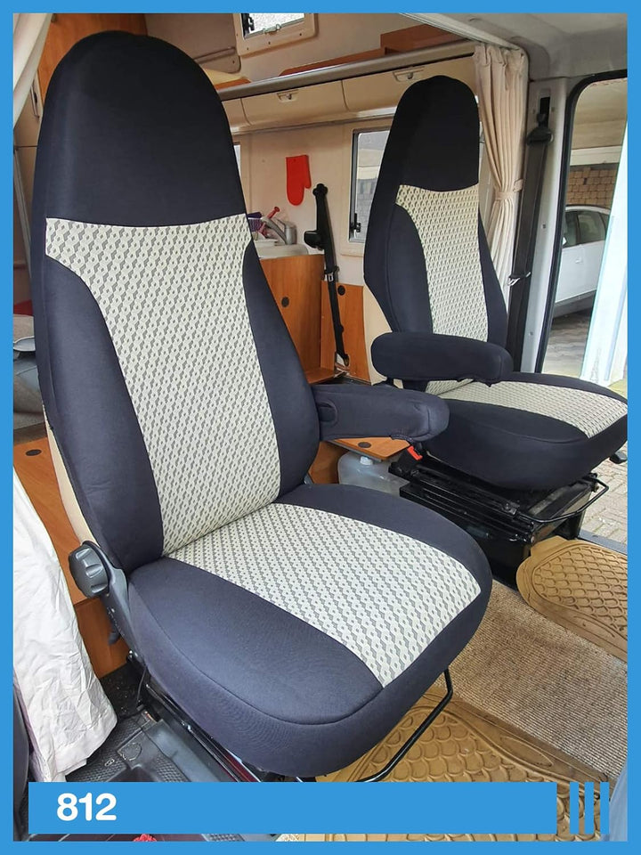BREMER SITZBEZÜGE Mass Piloten Schonbezüge Sitzbezüge kompatibel mit Wohnmobil Camper Ducato Fahrer