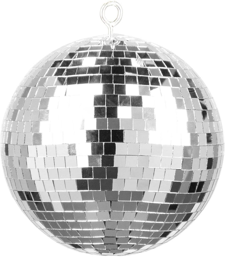 Fuzzix MB30ML - Discokugel mit Motor und LED, 30 cm Diskokugel mit Antrieb, Batterie, Disco Ball, Sp