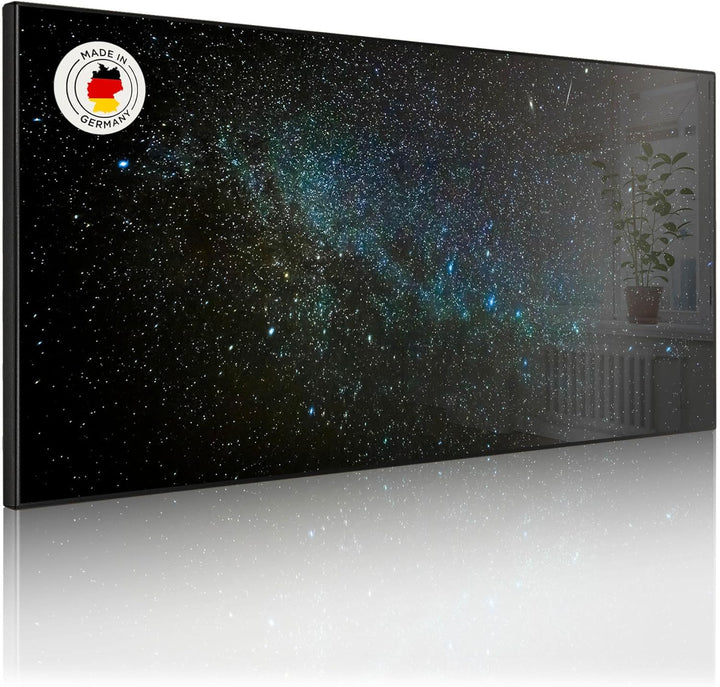 banjado Magnettafel schwarz 78 x 37cm / Magnetwand Metall/Magnetpinnwand als Memoboard/Pinnwand Magn