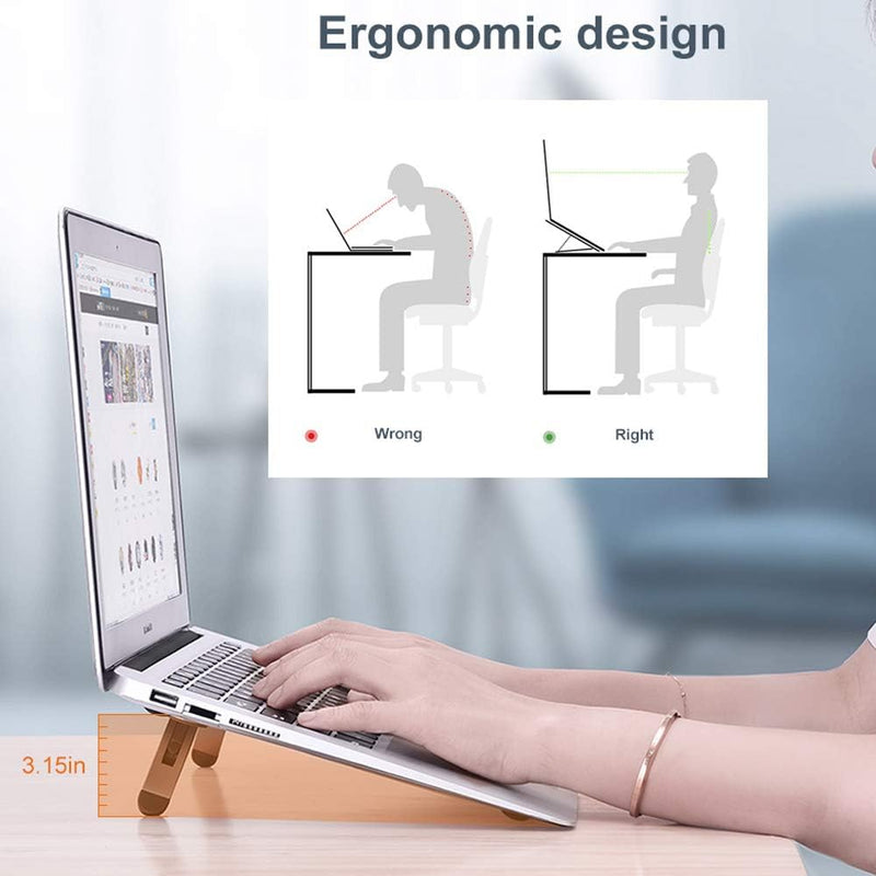 nediea Laptop Ständer, Mini Faltbarer Laptop Stand, Aluminium Notebook Ständer, Kompatibel mit MacBo