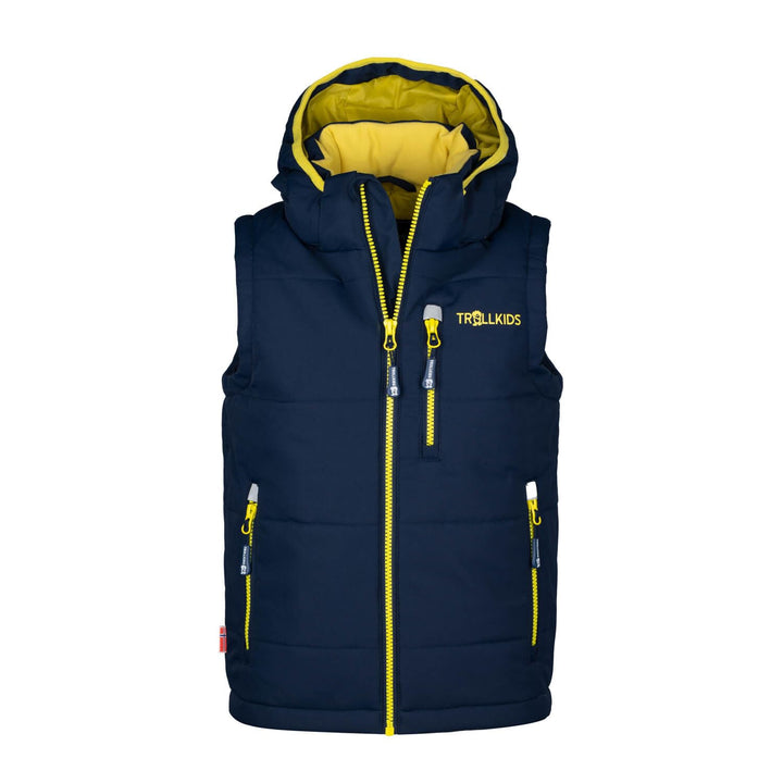 Trollkids Weste Narvik XT 92 Marineblau/Dunkelgelb, 92 Marineblau/Dunkelgelb