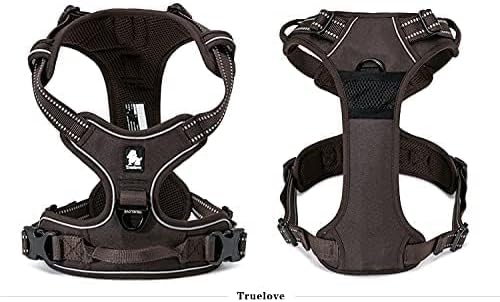 WINHYEPET Truelove Hundegeschirr No-Pull Reflektierendes verstellbar Haustiergeschirr mit 2 Leinencl