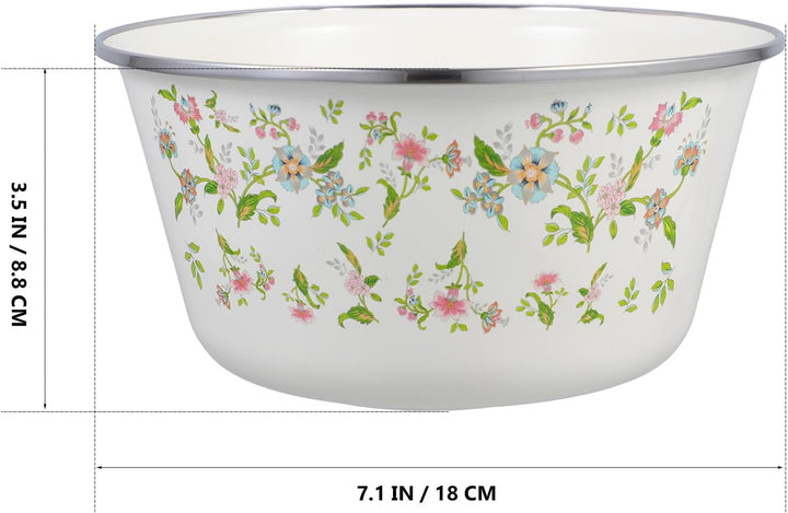 Supvox Traditionelle Chinesische Emaille Schale 18cm für Ramen Suppen und Gemüse Waschbecken für Küc