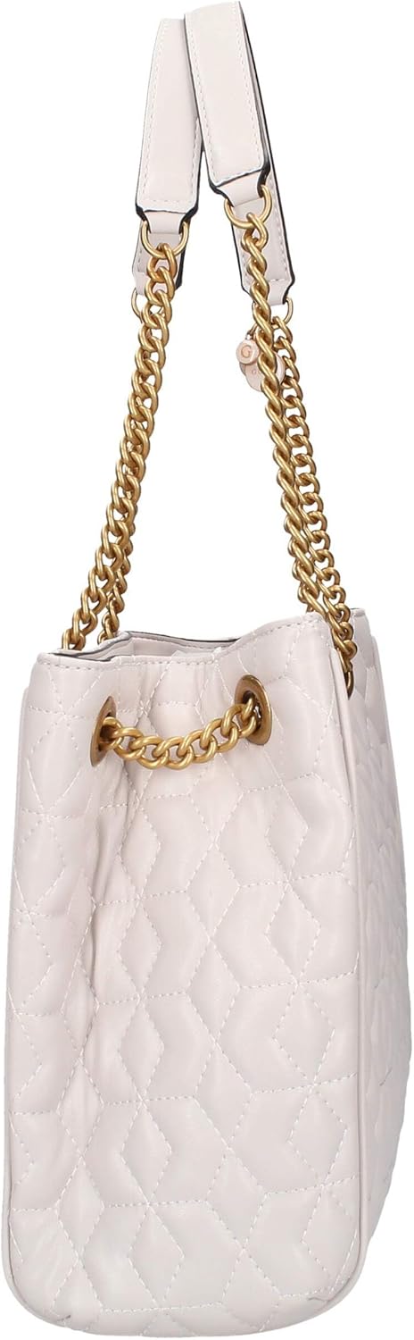 Guess Damen-Tasche Cognac Hwqb86 77230 cog Cremefarben Einheitsgrösse, Cremefarben Einheitsgrösse