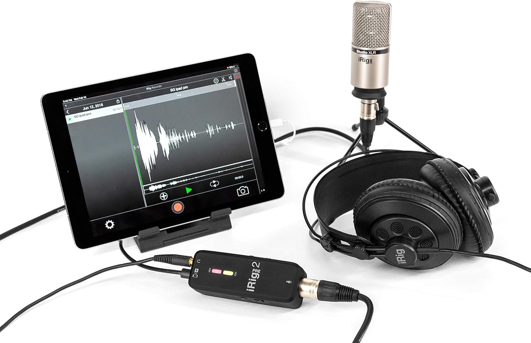 IK Multimedia iRig Pre 2 Mikrofon-Vorverstärker für Smartphones, Tablets und Videokameras, IP-IRIG-