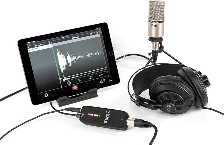 IK Multimedia iRig Pre 2 Mikrofon-Vorverstärker für Smartphones, Tablets und Videokameras, IP-IRIG-