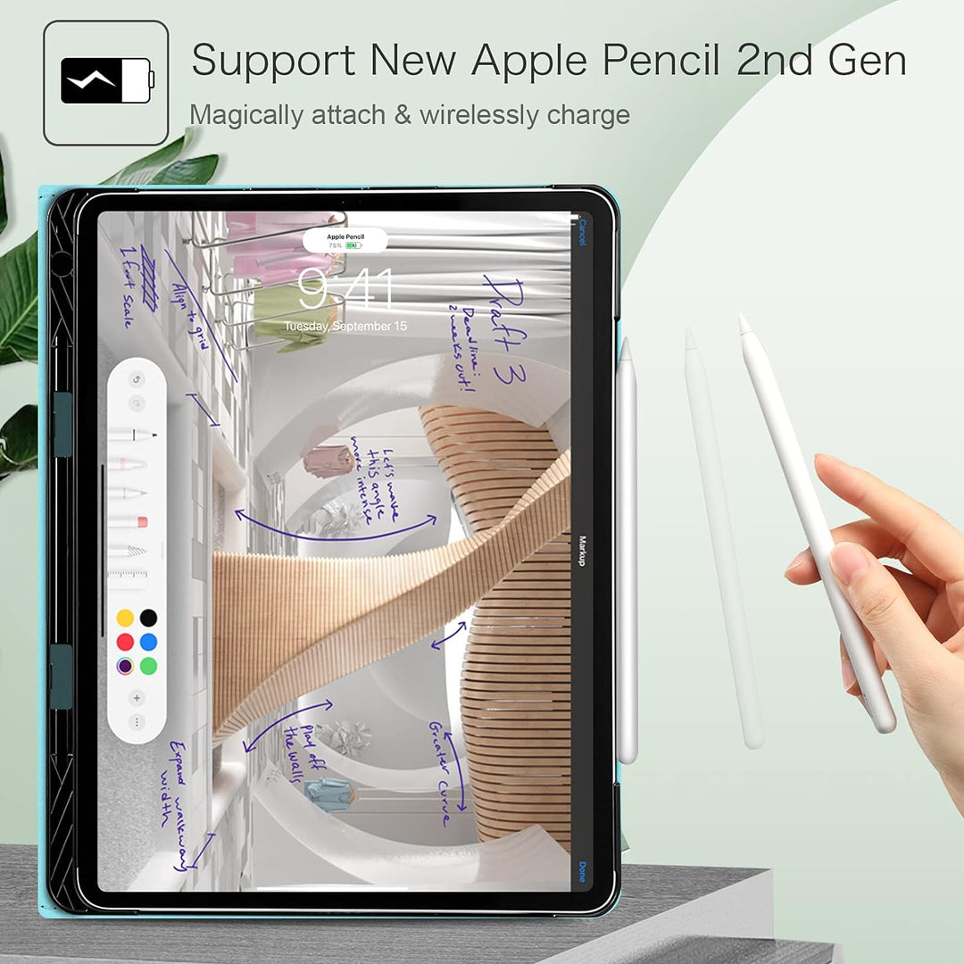 Fintie Hülle für iPad Pro 12.9 Zoll 2022 (6. Generation) / iPad Pro 12.9 2021/2020/2018 mit Stifthal